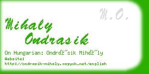 mihaly ondrasik business card